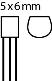 Tiristorius 400V 0.5A 0.2/5mA TO92