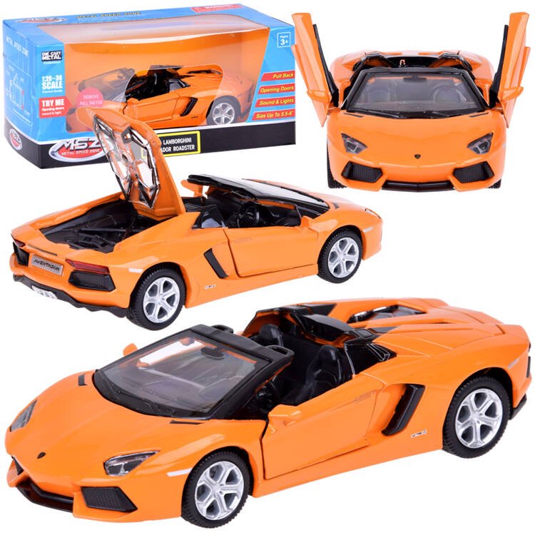 Interaktyvus metalinis automobilis Lamborghini Aventador Roadster modelis 1:32