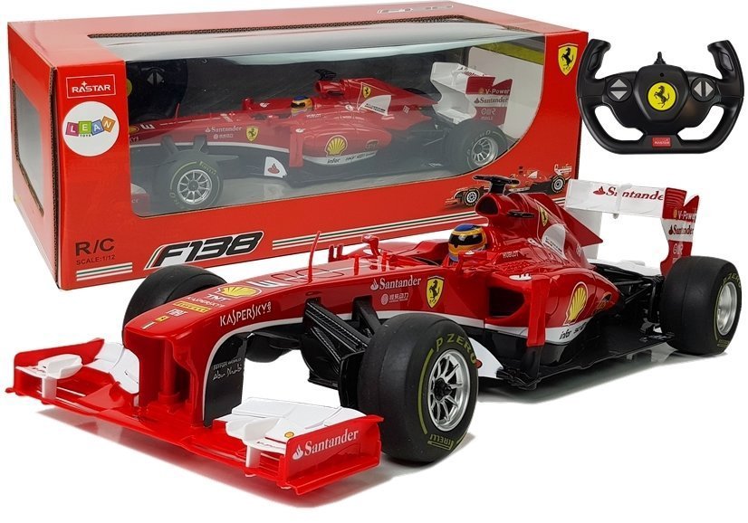 Nuotoliniu būdu valdomas sportinis automobilis Ferrari F138, raudonas