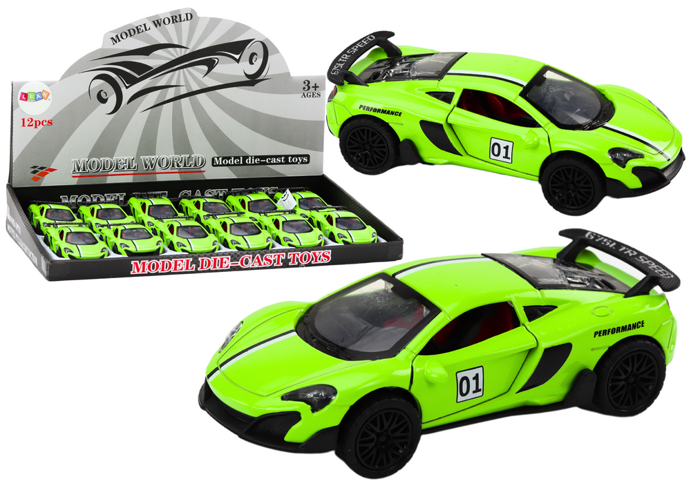 Sportinis automobilis - žalias, 1 vnt.