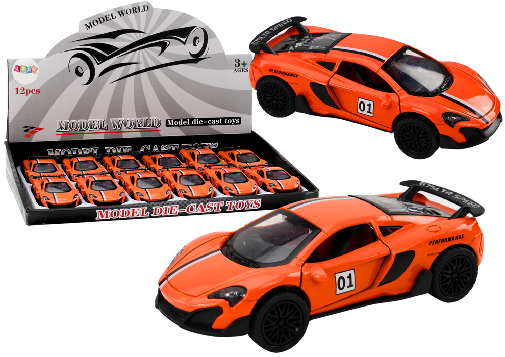 Sportinis automobilis - oranžinis, 1 vnt.