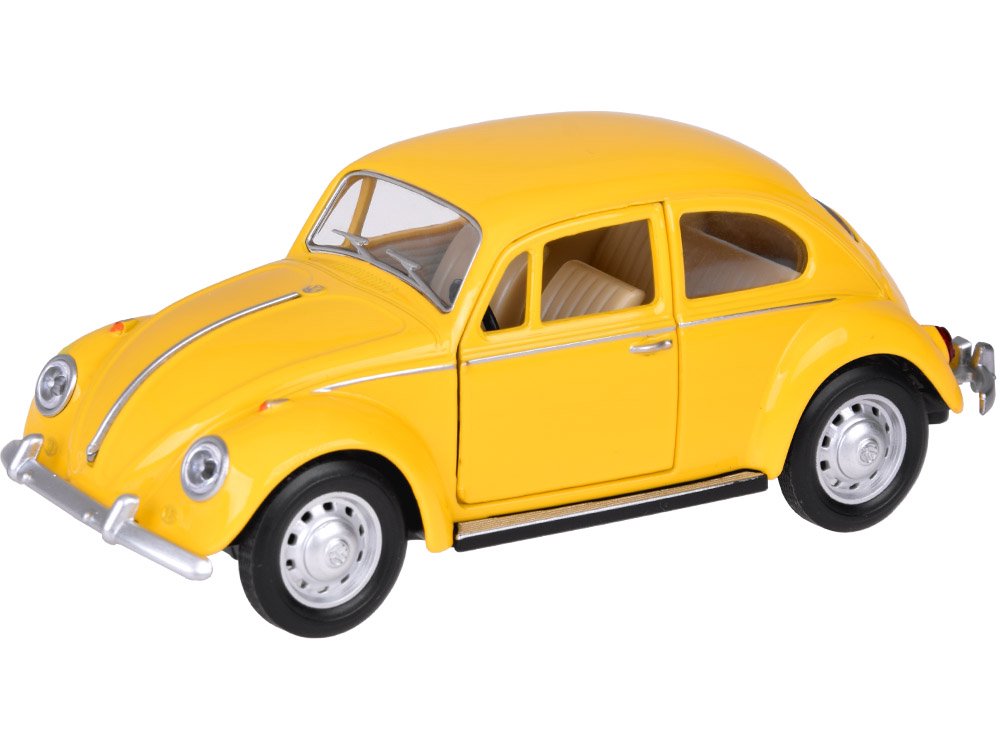 Modelis Volkswagen Classical Beetle 1967 1:36 metalinis, geltonas