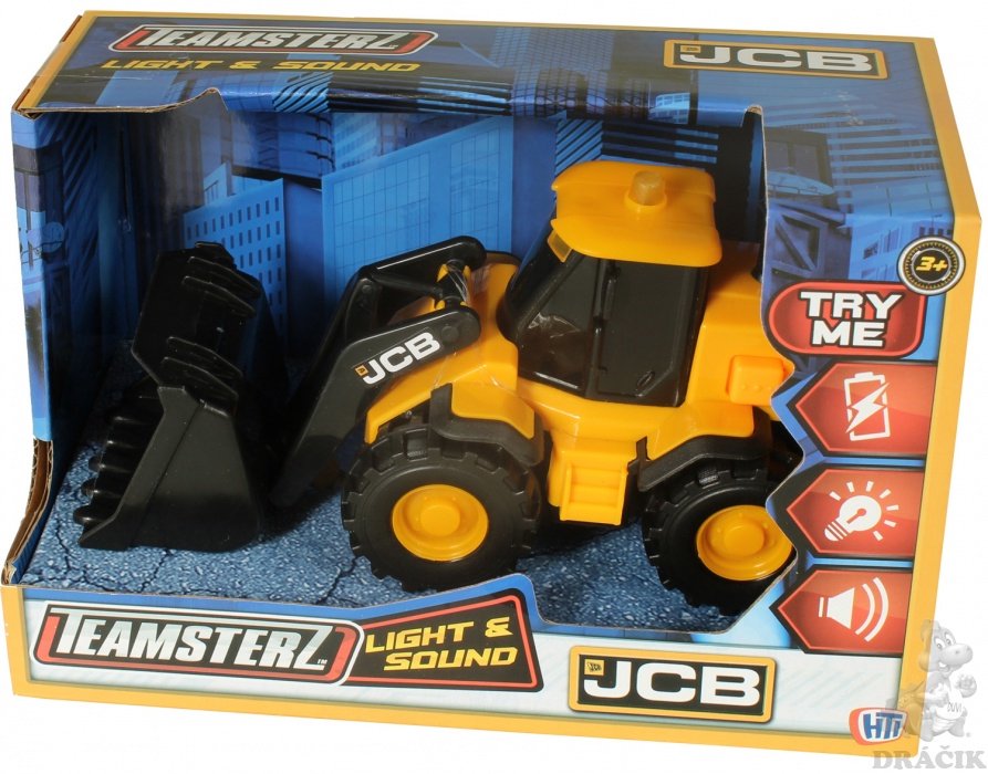 Mažas JCB krautuvas su šviesomis ir garsais