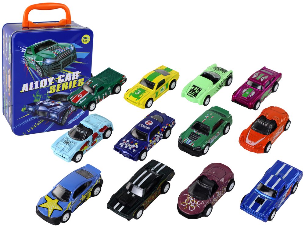 Žaislinių automobilių rinkinys, 12 vnt.