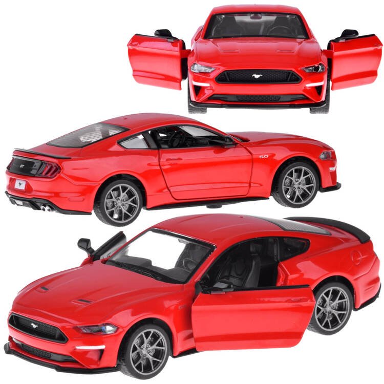 Metalinis automobilio modelis - Ford Mustang GT, raudonas