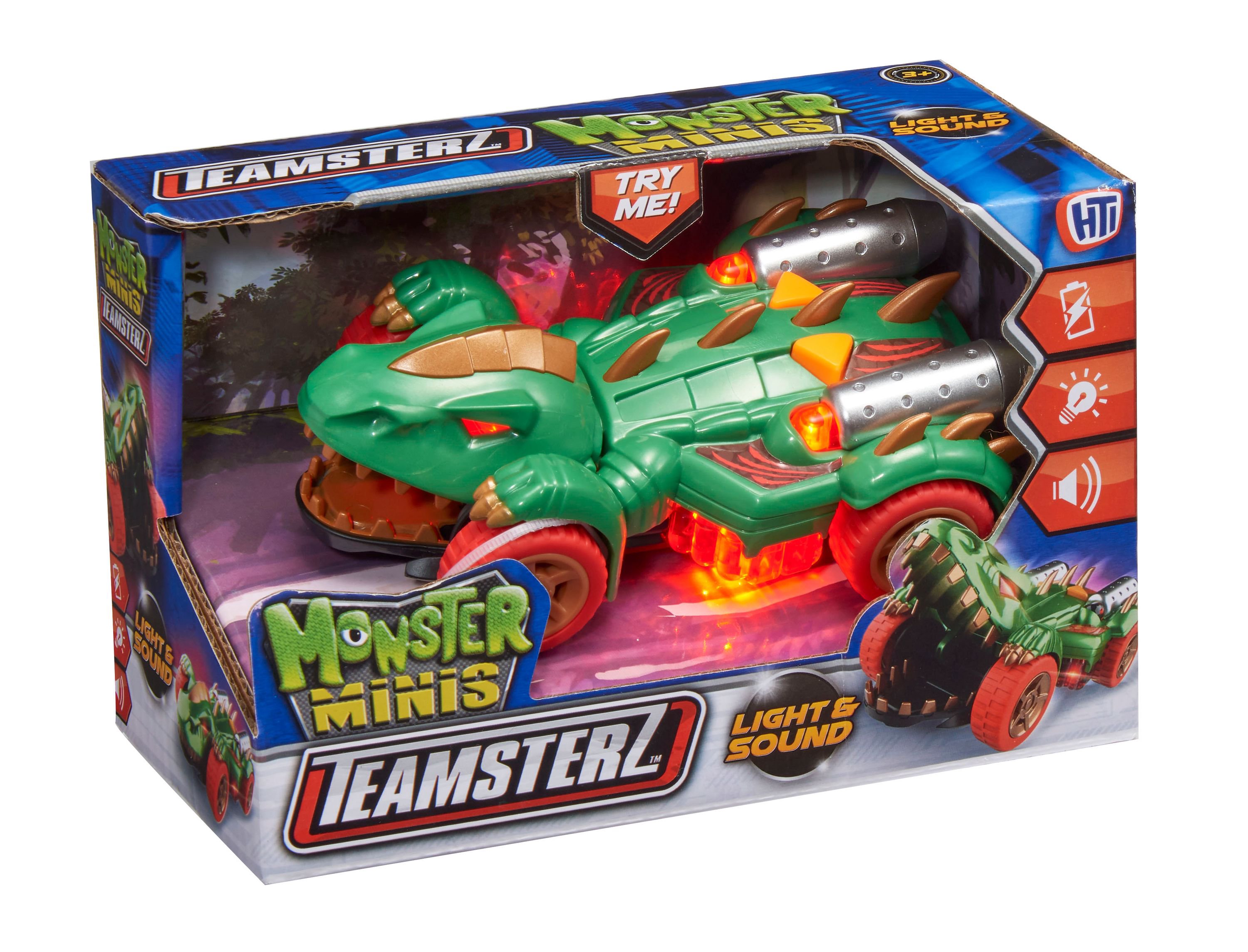 TEAMSTERZ Automobilis su šviesomis ir garsais „Mighty Machine dino car“, 12,5 cm