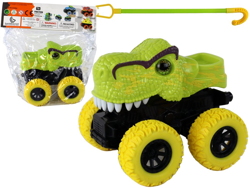 Žaislinis automobilis - Tiranozauras, žalias