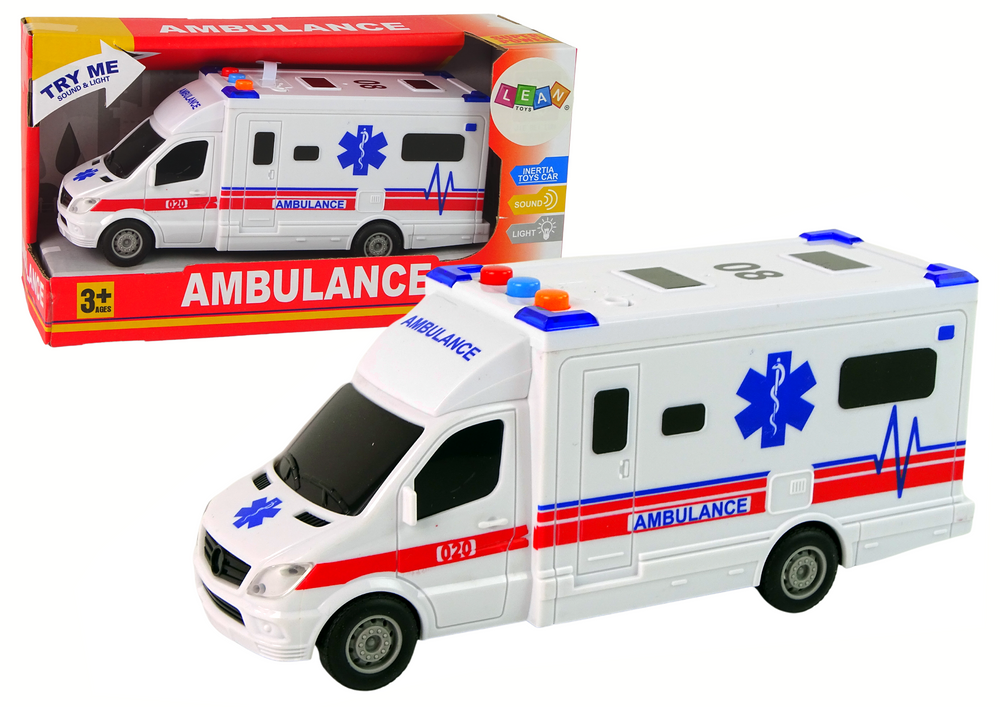 AMBULANCE automatinis greitosios pagalbos automobilis, baltas