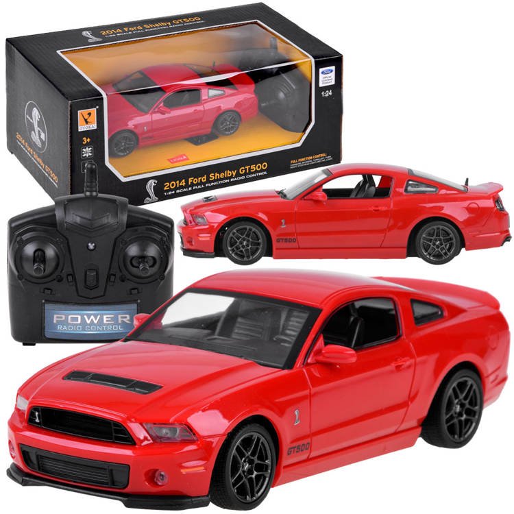 Nuotoliniu būdu valdomas automobilis - Ford Shelby GT500, raudonas