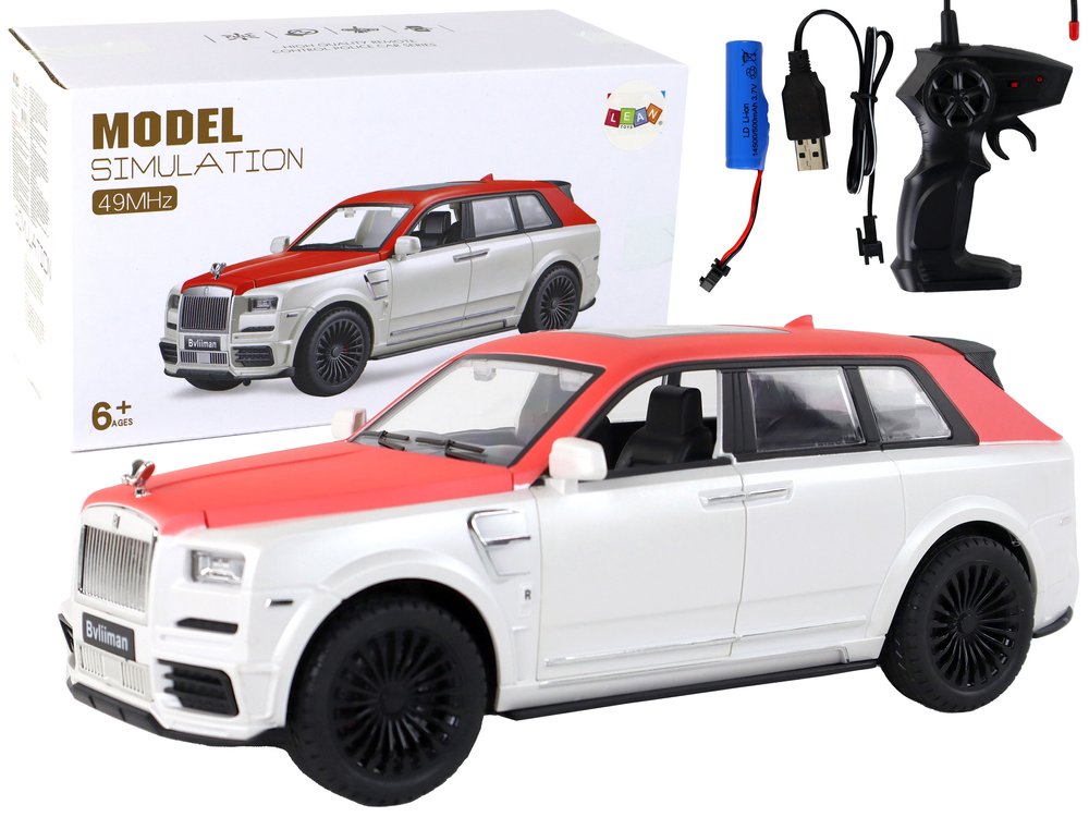 Nuotoliniu būdu valdomas automobilis, 1:20, baltas