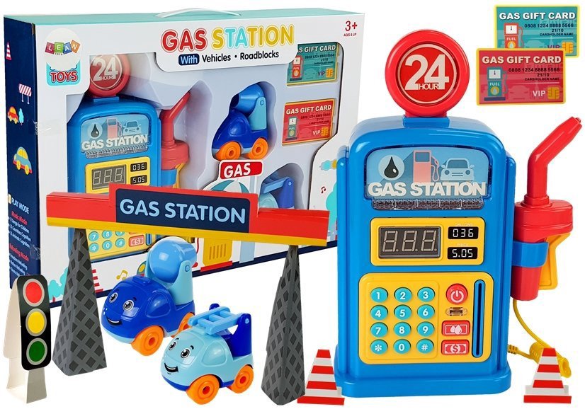 Interaktyvi degalinė su automobiliais