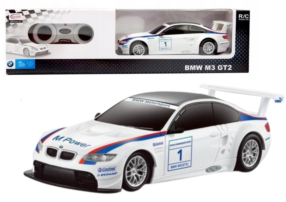 Nuotoliniu būdu valdomas automobilis BMW M3 GT2, balta