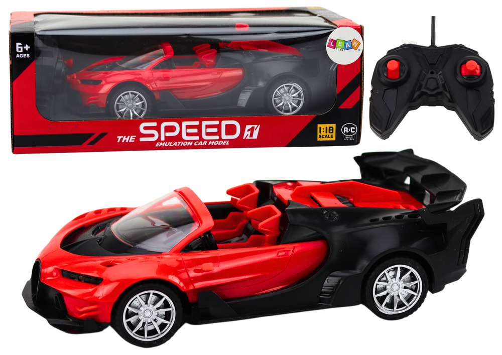 RC nuotolinio valdymo sportinis automobilis 1:18, raudonas