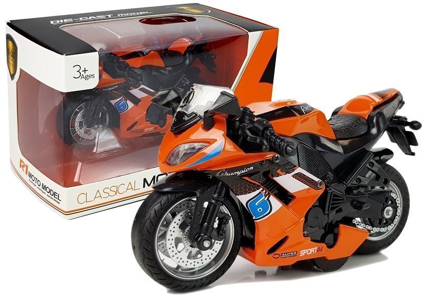 Žaislinis motociklas "Classic Motto", oranžinis