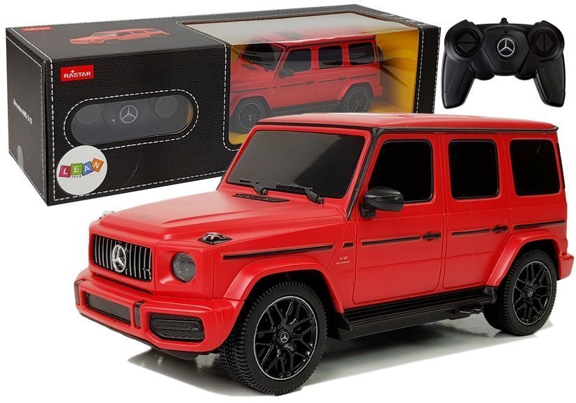 Nuotoliniu būdu valdomas automobilis Mercedes AMG G63, 1:24, raudonas