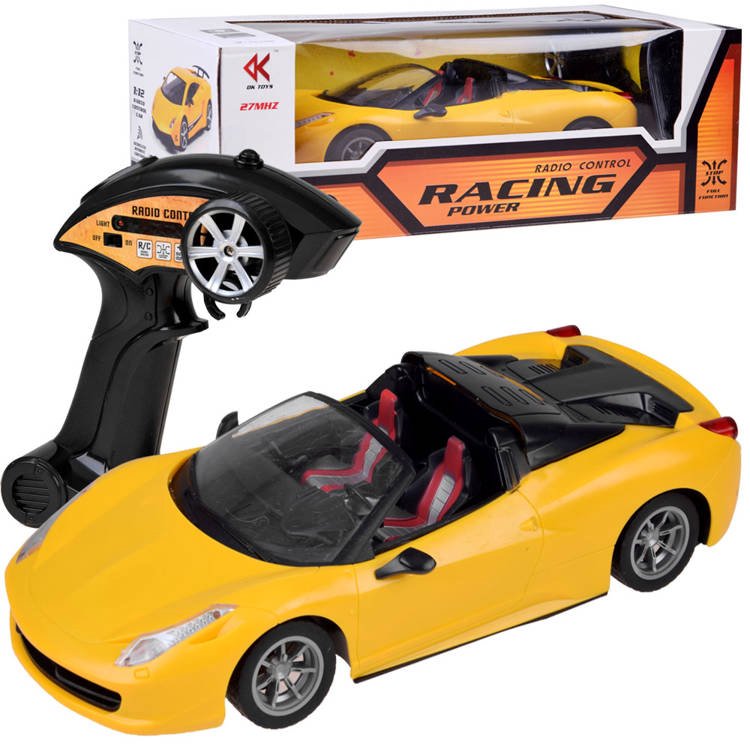 Nuotolinio valdymo sportinis automobilisRacingPower geltonas