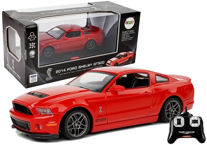 Nuotoliniu būdu valdomas automobilis "Ford Shelby GT500", raudonas