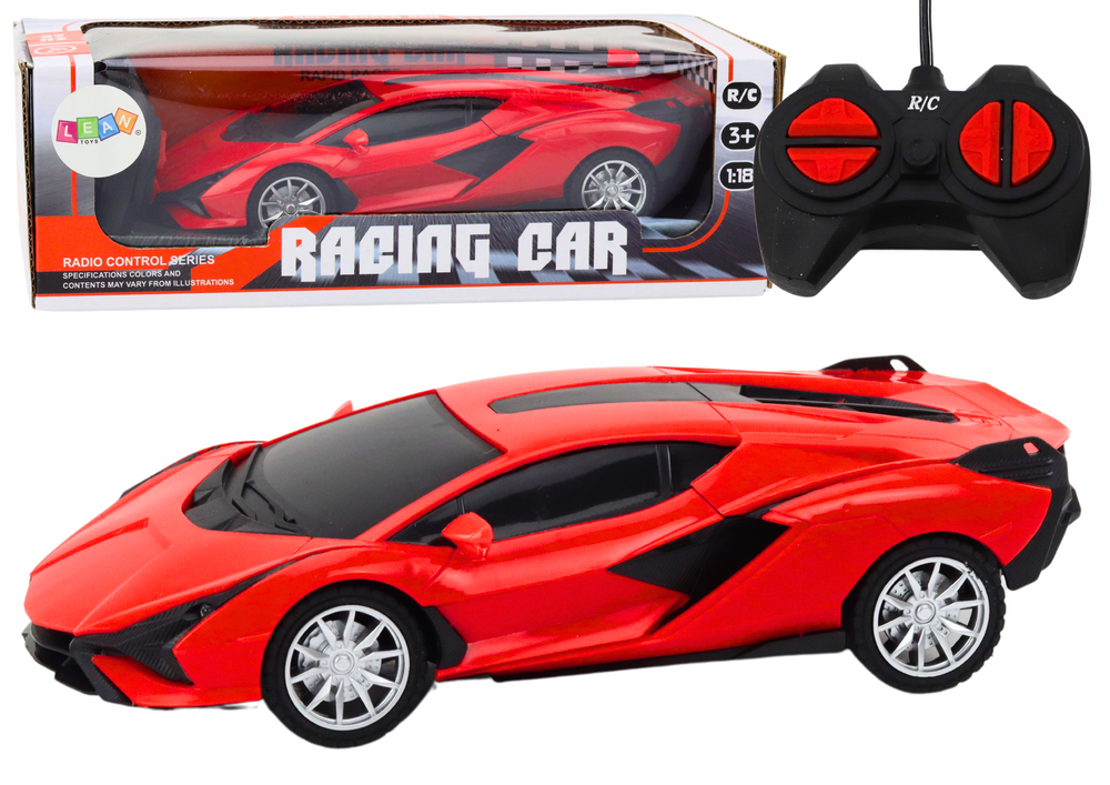RC sportinis automobilis, raudonas
