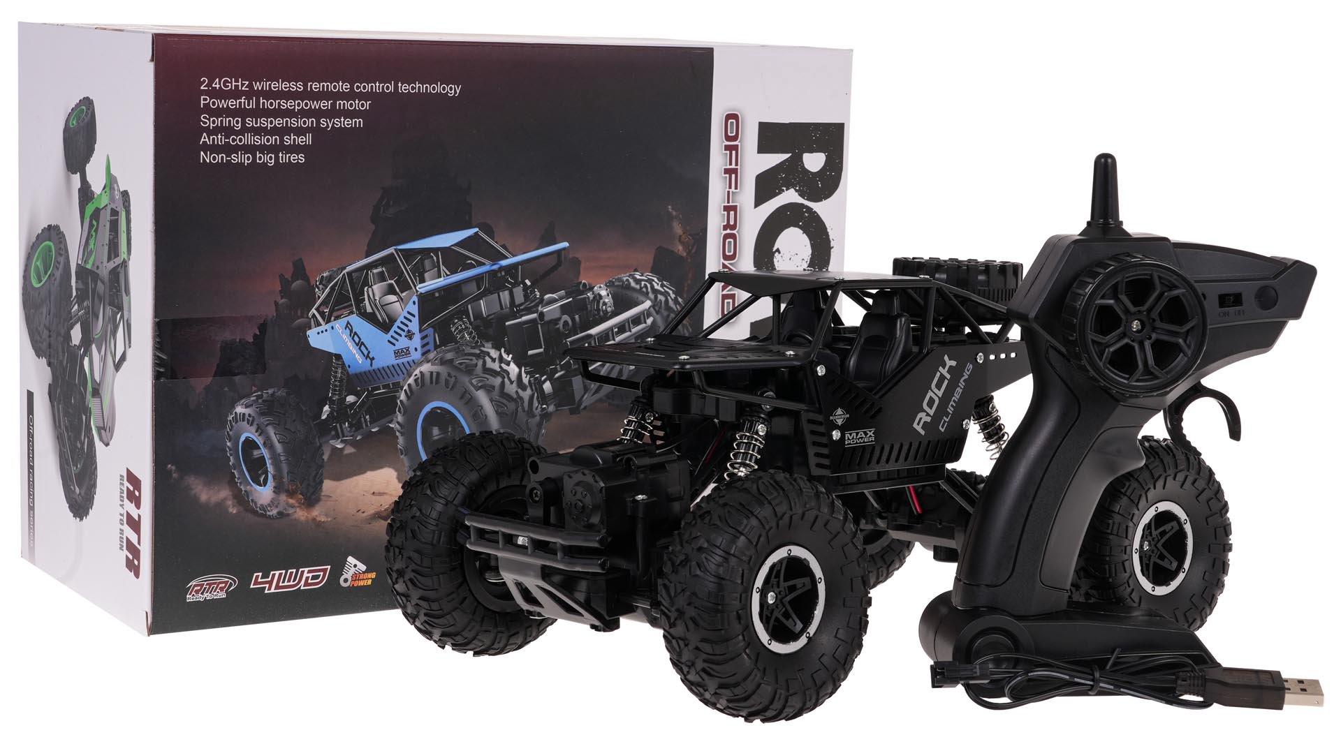 Nuotoliniu būdu valdomas visureigis ROVER 1:16, pilkas