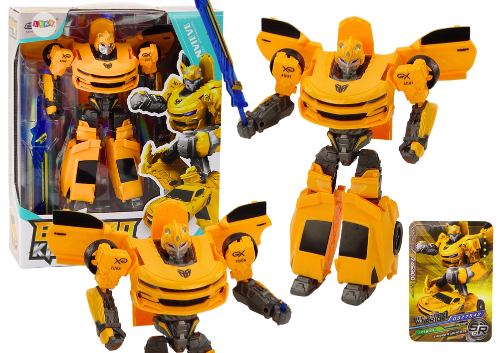 Auto-Robot 2in1  robotas transformeris, geltonas