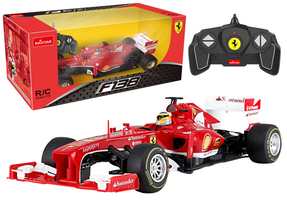 Nuotoliniu būdu valdomas Ferrari F138 bolidas, raudonas