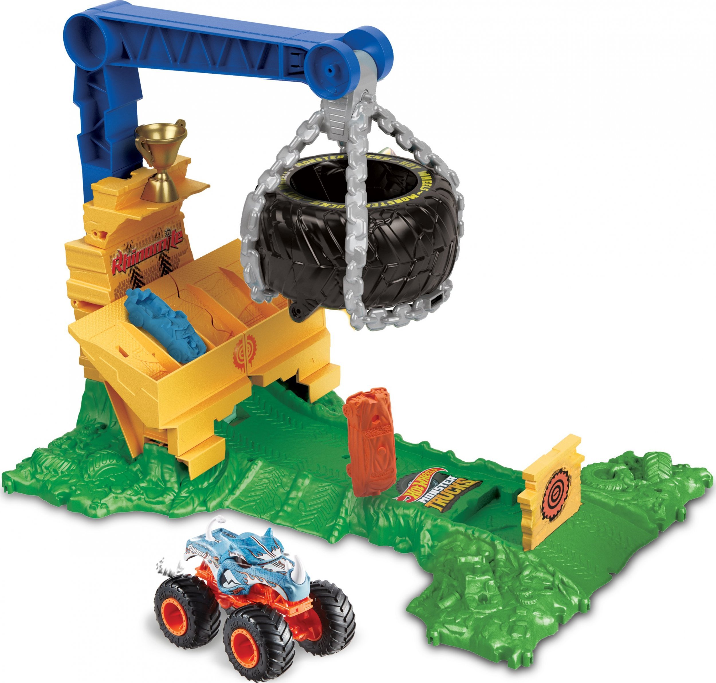 Mattel Hot Wheels Monster Trucks Arena Smashers Massive HTP cargo18