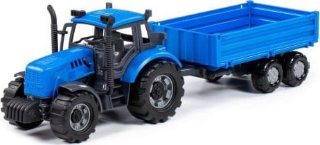 Polesie Polesie 91253 Inertial "Progres" tractor with side trailer blue in box