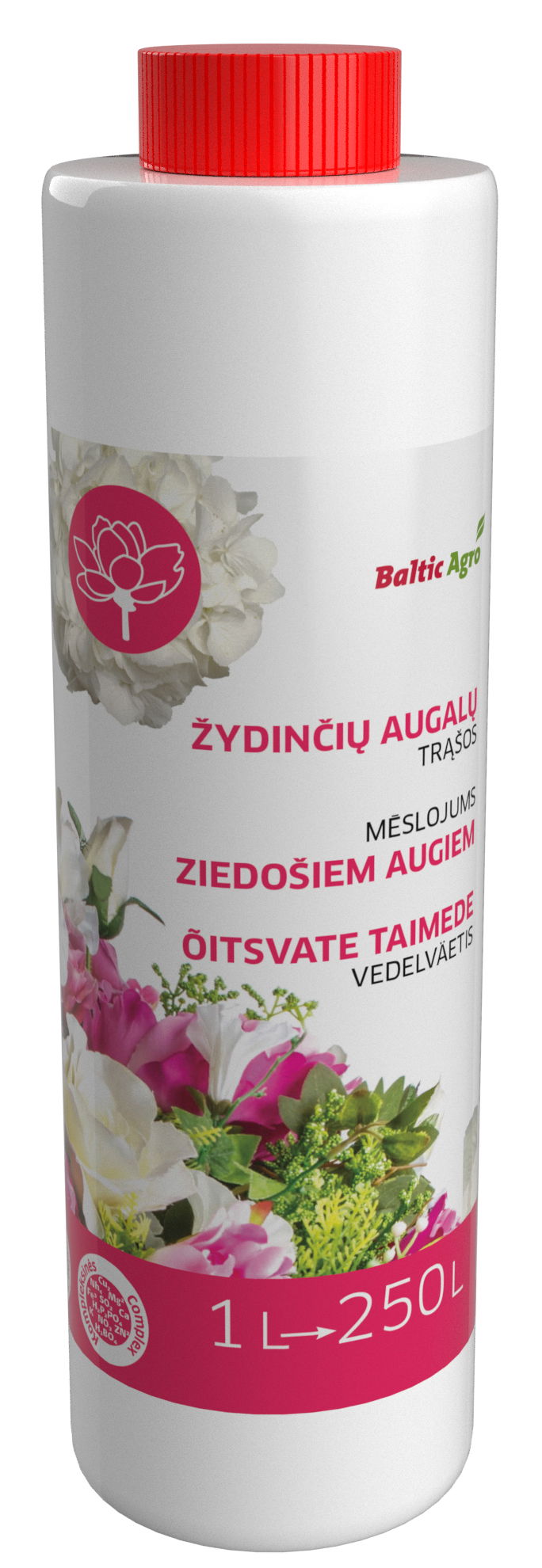 Koncentruotos skystos žydinčių gėlių trąšos, 1 L