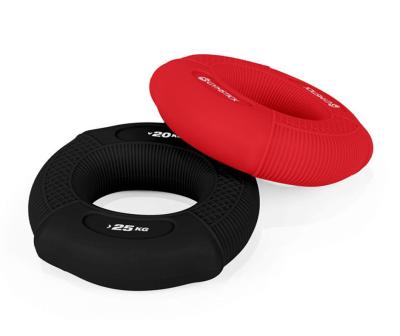 Plaštakos ir dilbio treniruoklis Gymstick Grip Rings (Spalva: Raudona)
