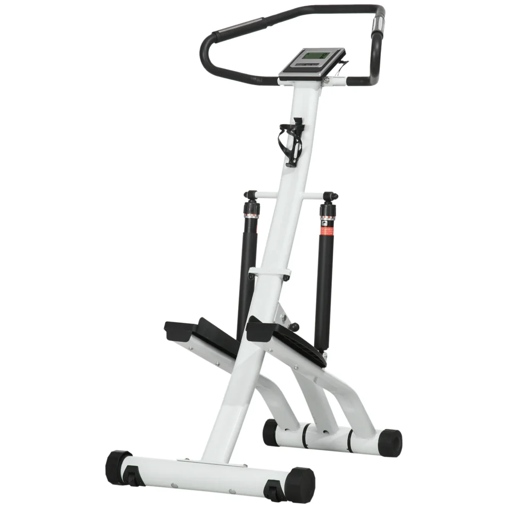 Stepperis su rankena, treniruoklis su LCD ekranu, 12 pasipriešinimo lygių 80 x 61 x 134 cm