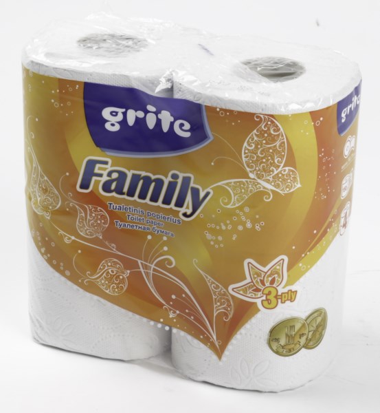 Tualetinis popierius "Grite Family" 3 sluoksniai 4 vnt