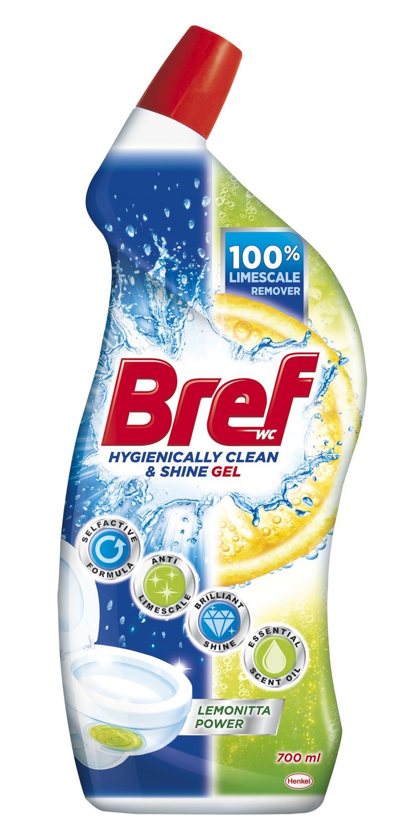 WC valiklis BREF Power Active Lemonitta Power, 700 ml