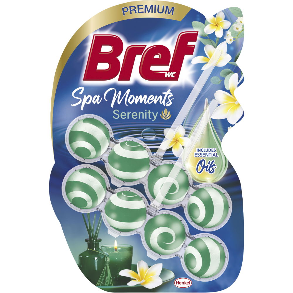 WC valiklis - gaiviklis BREF Spa Moments Serenity, 2 x 50 g