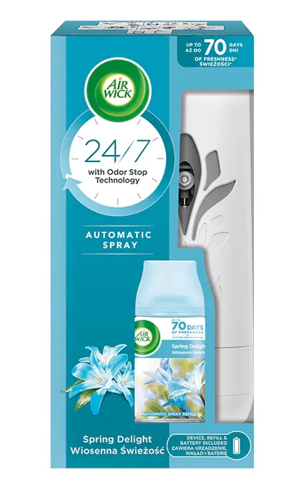 Elektrinis oro gaiviklis AIRWICK Automatic, gaivos kvapo, su elementais, 250 ml