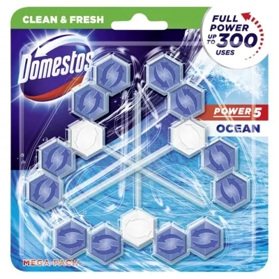 WC valiklis-gaiviklis DOMESTOS Ocean, 3 x 55 g