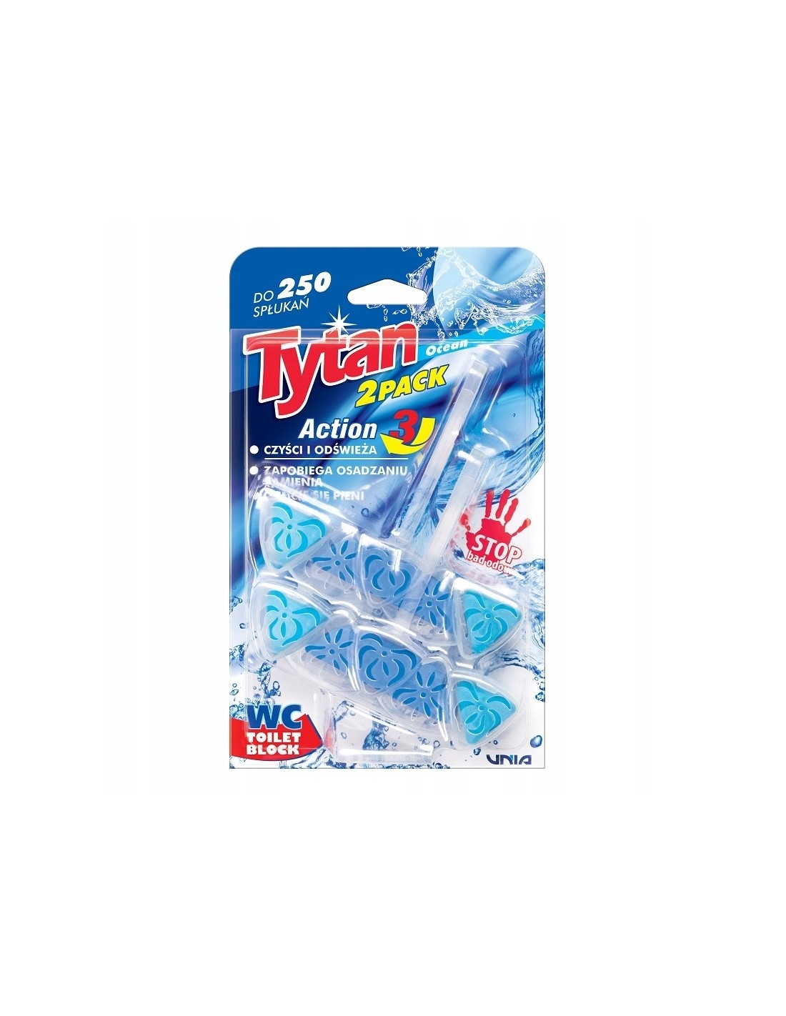 Pakabinamas WC valiklis-gaiviklis Tytan Action 3 Ocean 2 x 40 g
