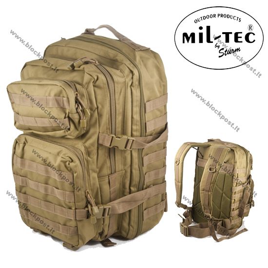 Kuprinė Mil-tec Assault LG, smelio spalvos, 36L .