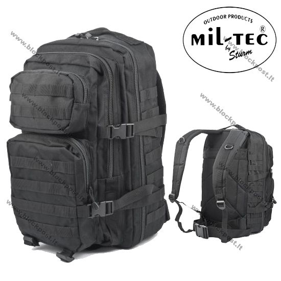 Kuprinė Mil-tec Assault SM, juodos spalvos, 20L .