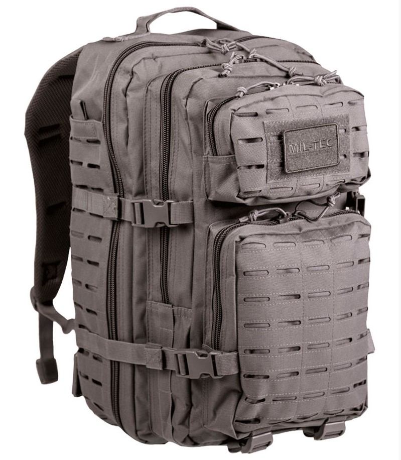 Kuprinė Mil-tec Assault Laser Cut LG, pilkos spalvos, 36L .
