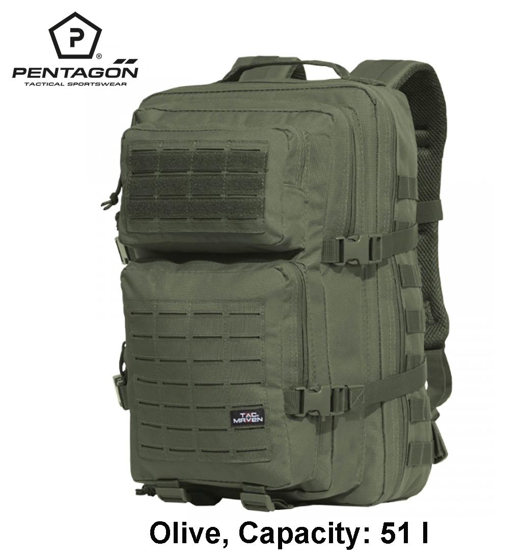 Pentagon Tac Maven Assault Laser Cut Large 51 l kuprinė Olive MLP išsiuntimas 9 d.