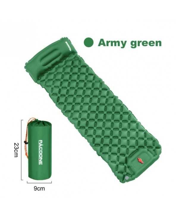 PACOONE Ultralight Outdoor Camping Sleeping Pad oro kilimėlis Pripučiamas čiužinys su įmontuotomis pagalvėmis Pripūtimo siurblys