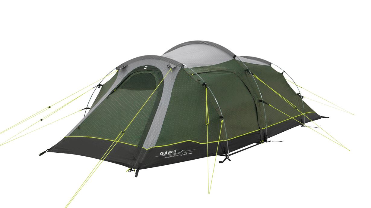 Palapinė Outwell Earth 3 Plus, 3 asmenims, žalia