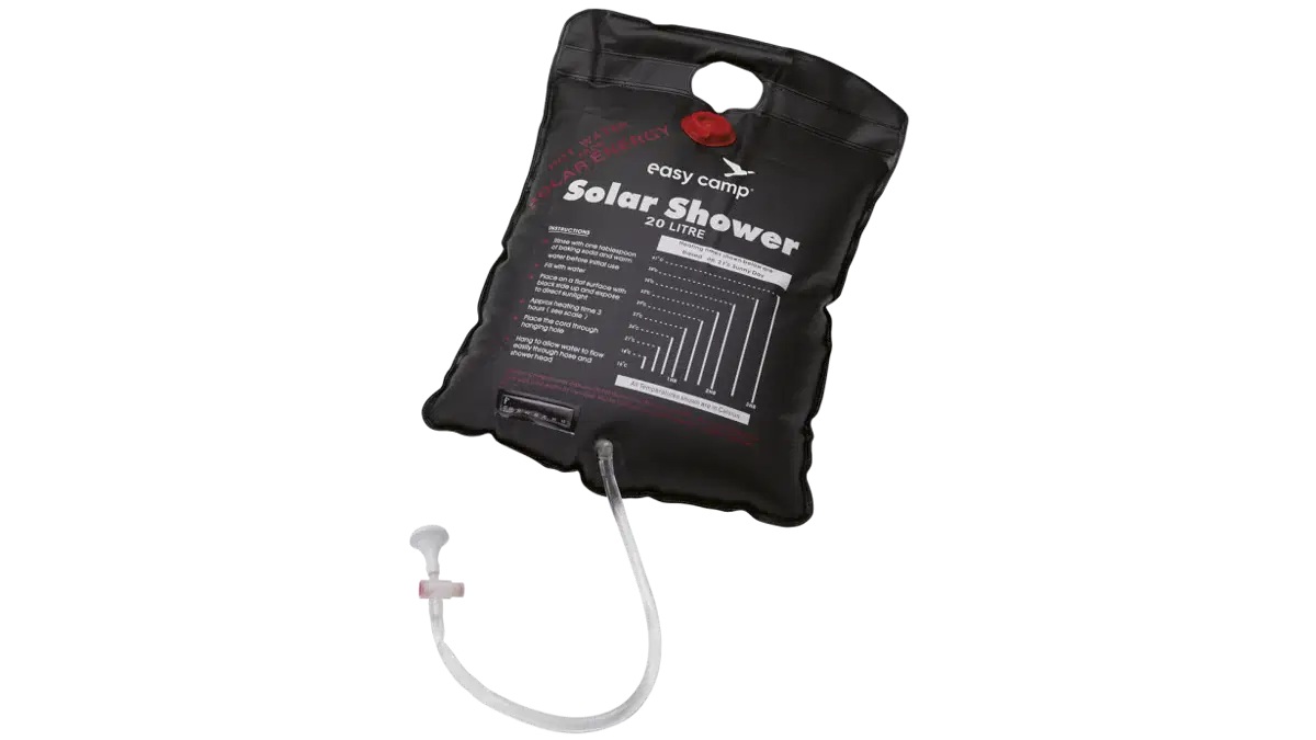 Dušo sistema Easy Camp Portable Solar Shower, skirta stovyklavimui, 20 L