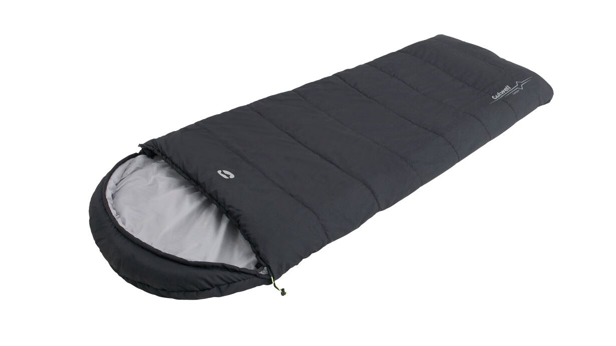 Miegmaišis Outwell Campion, -10/8 °C, 2 būdų atidarymas - automatinis užraktas, L formos, juodas