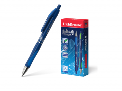 Automatinis tušinukas MEGAPOLIS CONCEPT, ErichKrause, 0.7mm, mėlynos sp. 12vnt TP0310