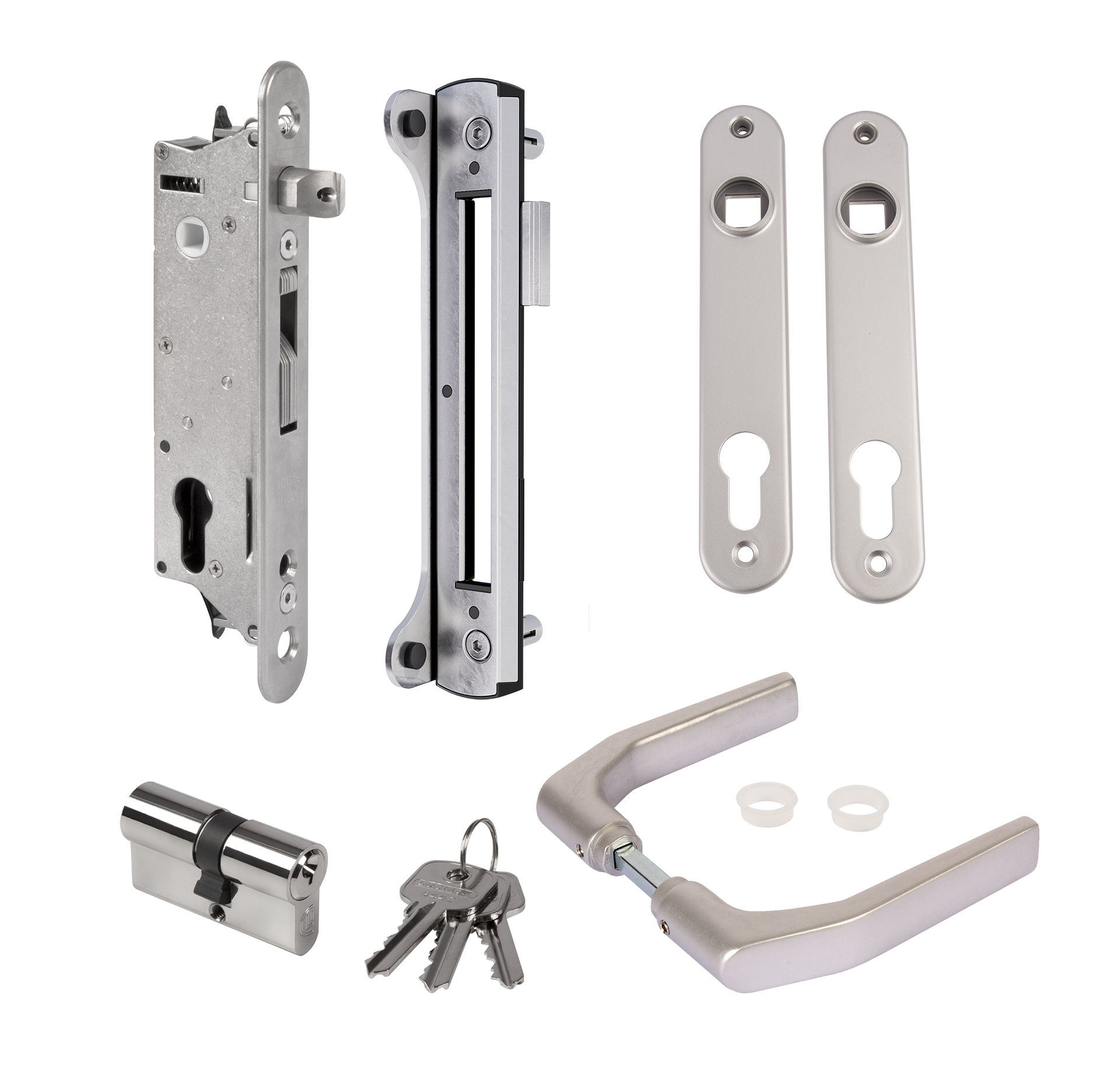 Įmontuojamos spynos FIFTYSET rinkinys 50mm ir didesniems profiliams