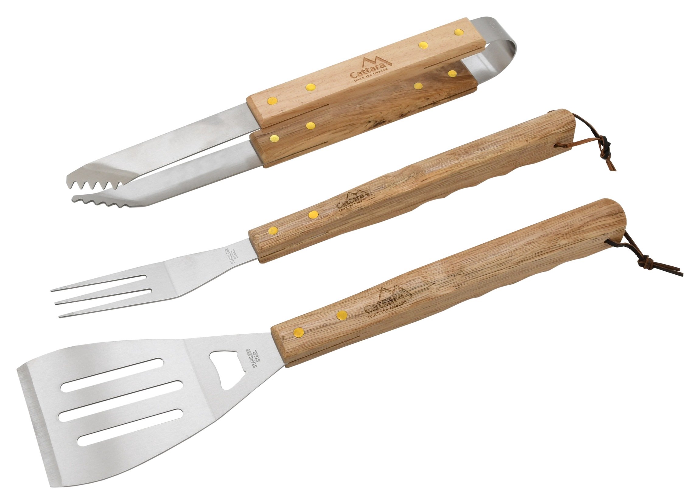 Grilio įrankių rinkinys Cattara 13108 Wood – 3 vnt.