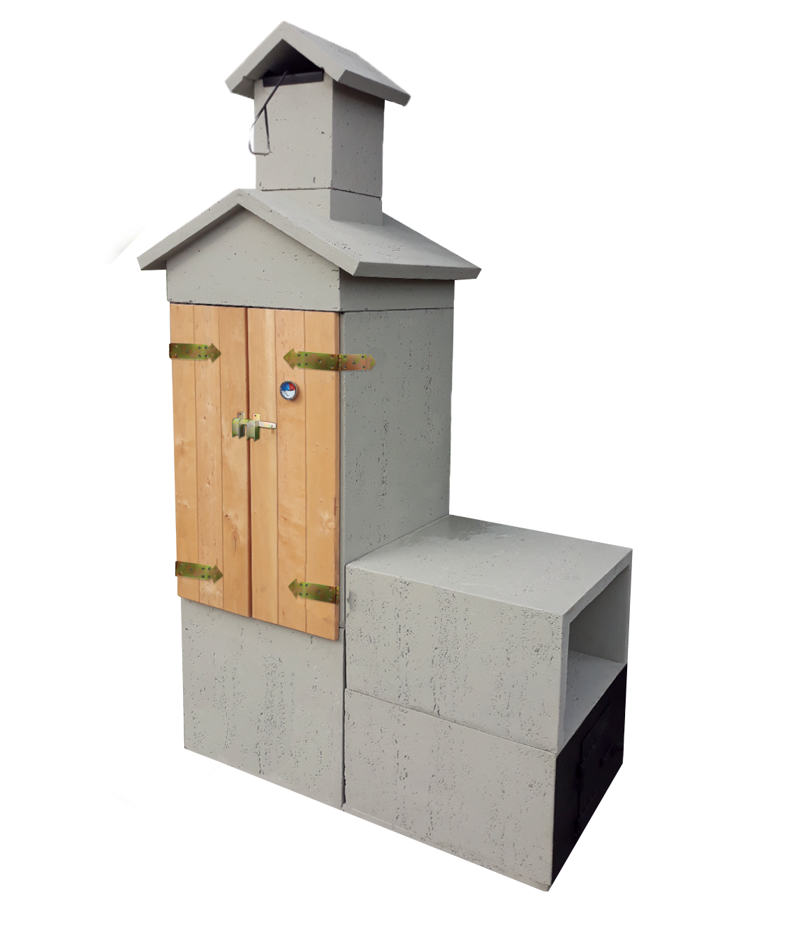 Lauko betoninė rūkykla-kepsninė Smokehouse Helios