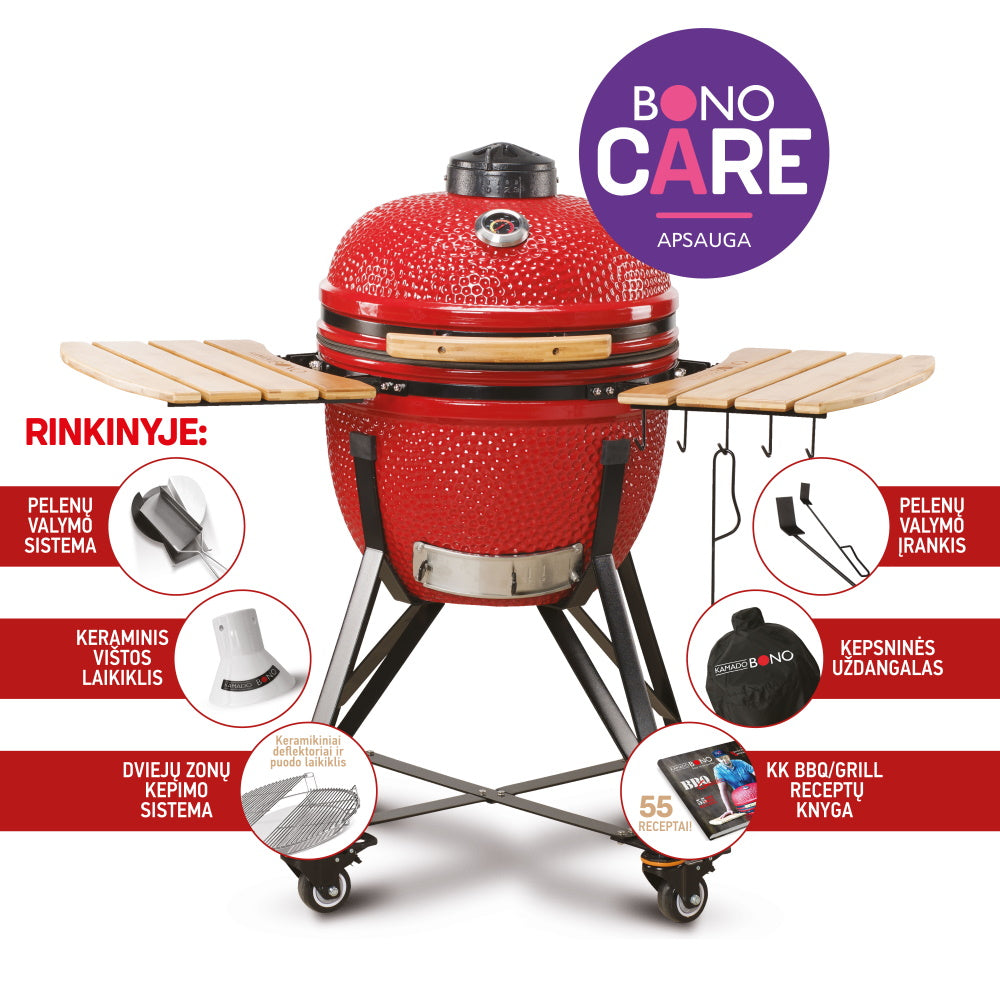 Kepsninė Kamado Bono Media raudona