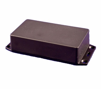 Plastikinis korpusas 121x66x37mm juodas su kojelėm  tvirtinimu HAMMOND